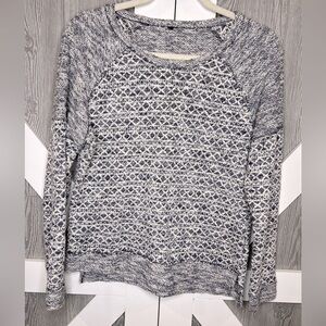 B14.16 Forever 21 Black & White Crew Neck Cropped Sweater Women's Size M